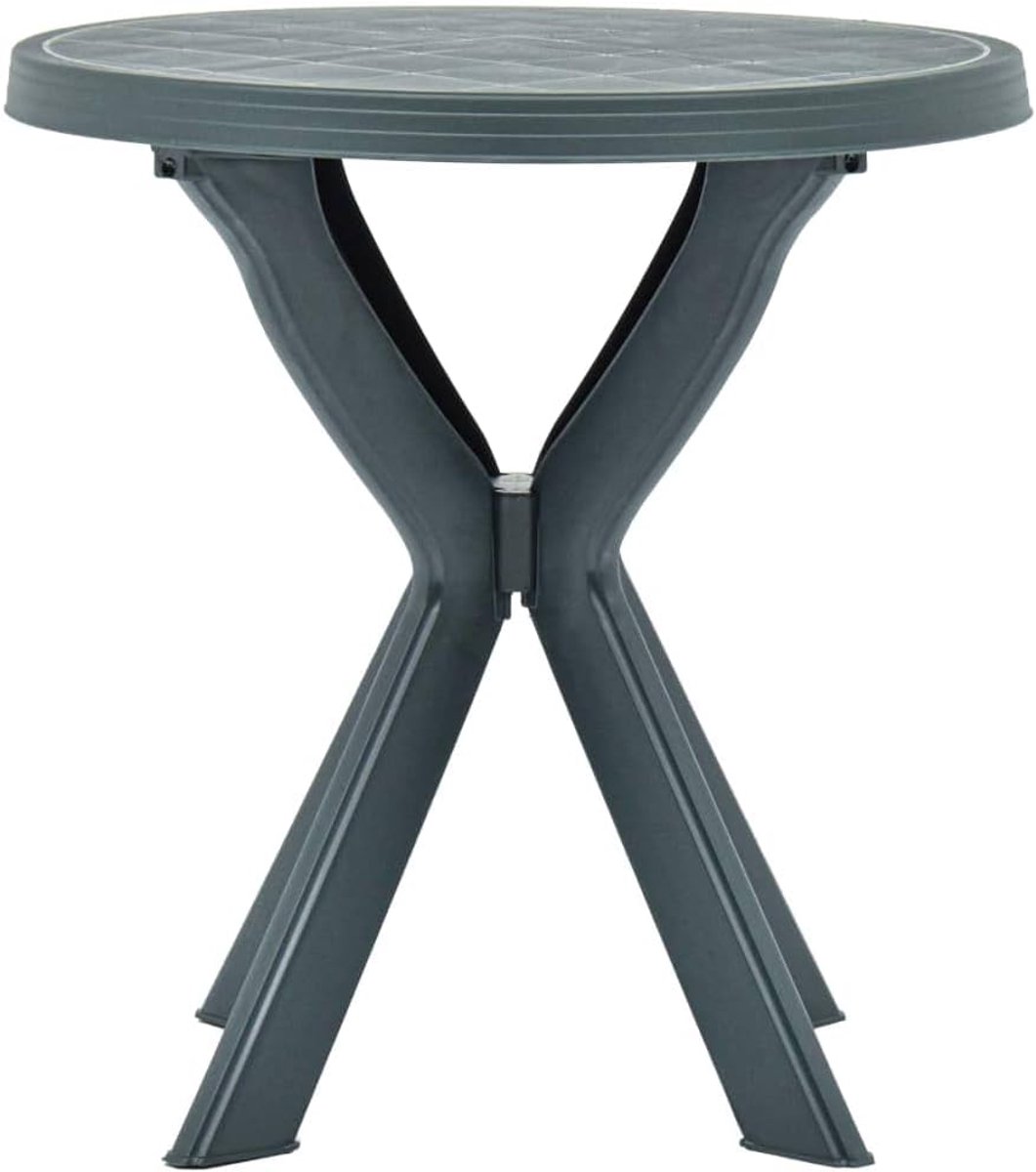 Ronde tuintafel - Buitentafel kunststof - Buiten eten - Onderhoudsvrij en lichtgewicht - 70 cm - Groen