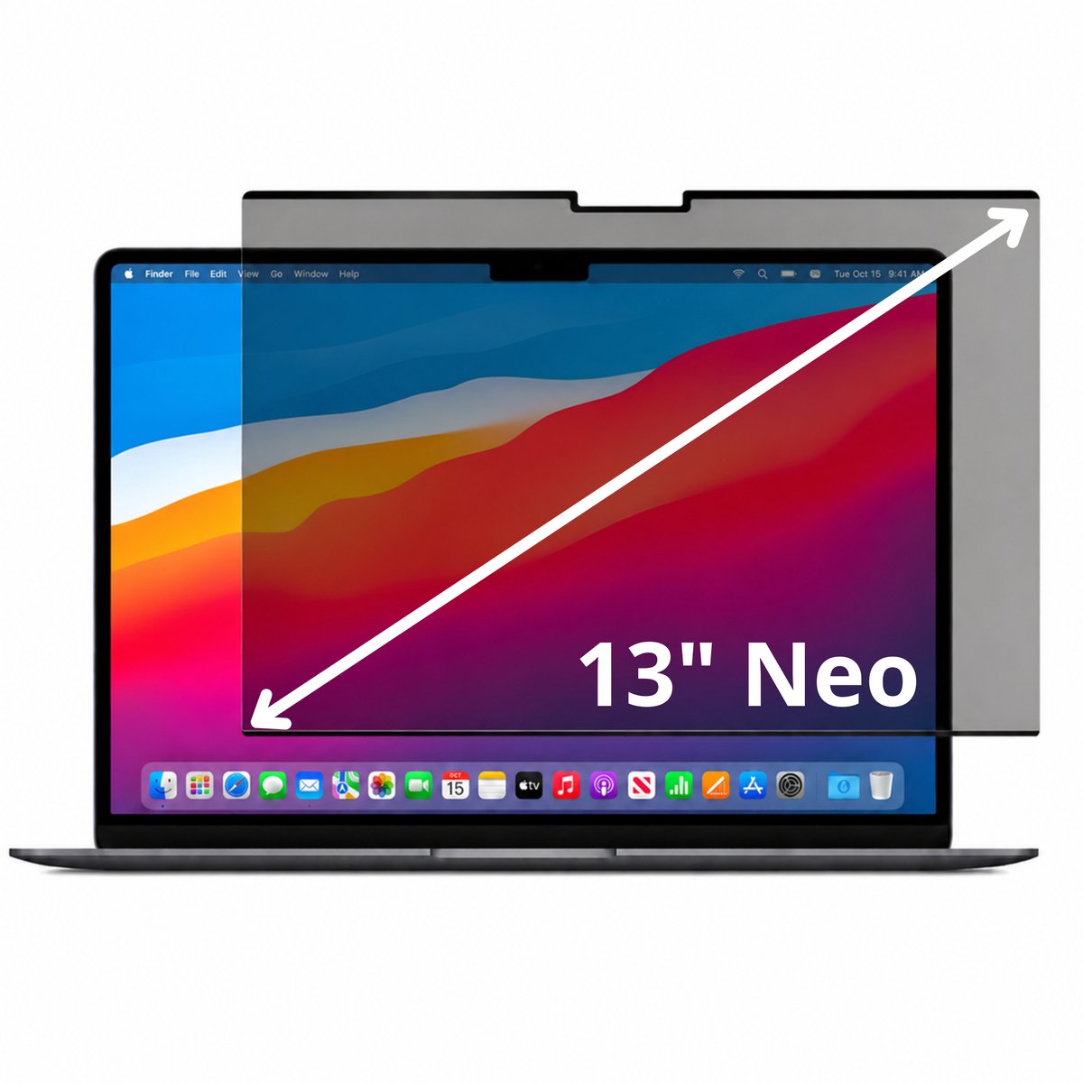 Mastersøn Magnetische Privacy Screenprotector voor MacBook Neo - Anti-Meekijk Filter - Anti-Blauw Licht & Krasbestendig