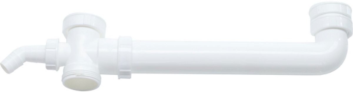 Reginox R18972 Afvoerverbinding M21.90 – Dubbele Ruimtebesparende Koppeling voor Keuken Spoelbak – 1 1/2" – Universeel – Wit - Afvoeraansluiting