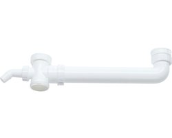 Reginox R18972 Afvoerverbinding M21.90 – Dubbele Ruimtebesparende Koppeling voor Keuken Spoelbak – 1 1/2" – Universeel – Wit - Afvoeraansluiting