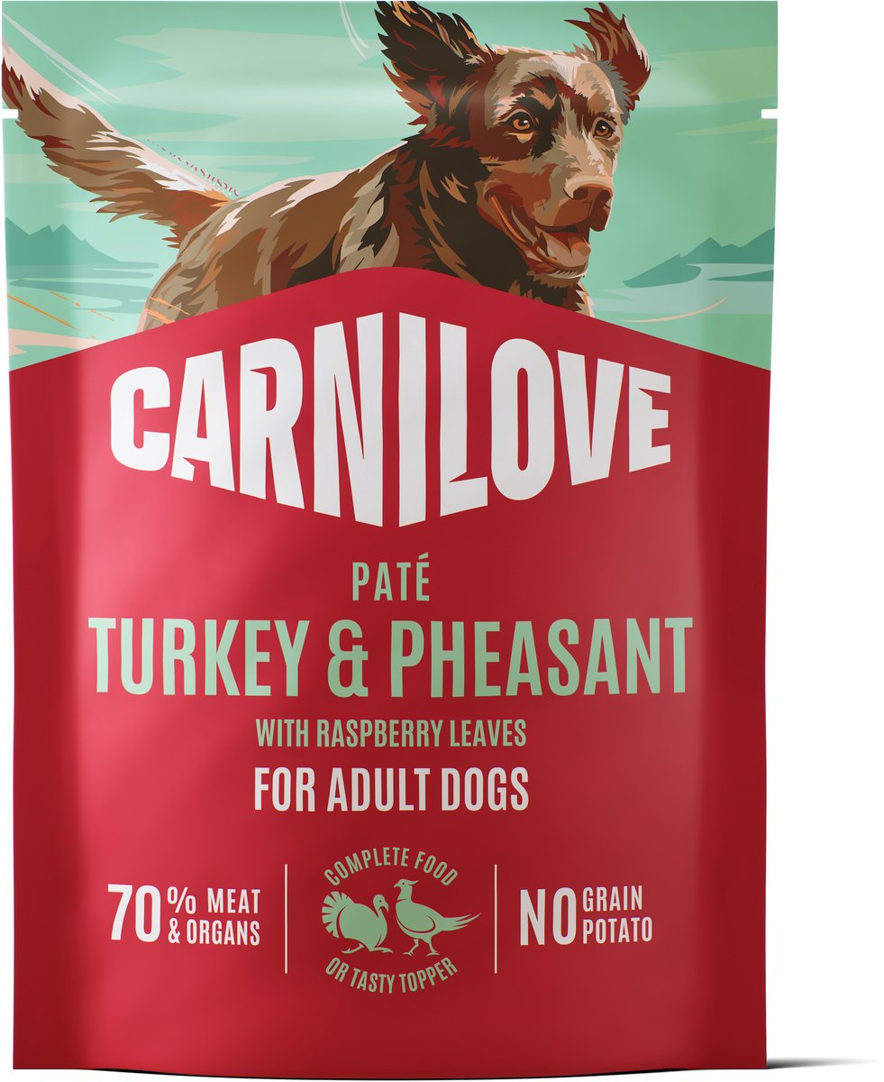 Carnilove 12x300 gr Carnilove pouch turkey / pheasant / raspberry leaves hondenvoer
