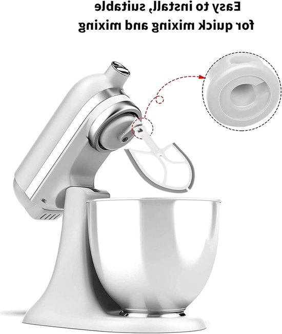 Flexibele Klopper voor Keukenmachine - Vervangende Mixer Accessoire voor 5QT en Bowl-Lift Mixers, Perfect voor Kloppen en Mengen — afbeelding 2