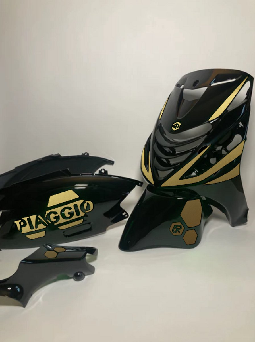 Piaggio Zip Stickerset - Hexa - Goud