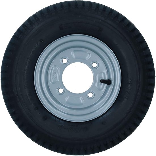 Aanhangerwiel met band - Reservewiel trailer - Vervangen of upgraden - 400x8 inch maat - 115mm PCD - Grijs — afbeelding 2