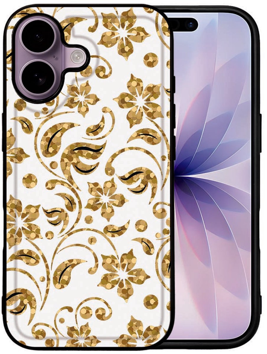 Beschermhoes iPhone 17 Gouden Bloemen
