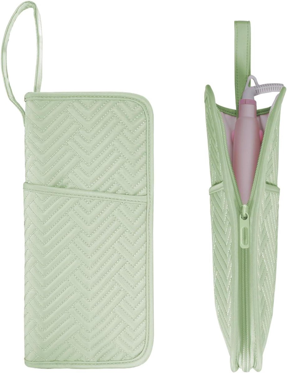 Haarstyling Tas - Hittebestendige Organizer - Veilig Opbergen - 2-in-1 Mat - 31x14 cm - Roze