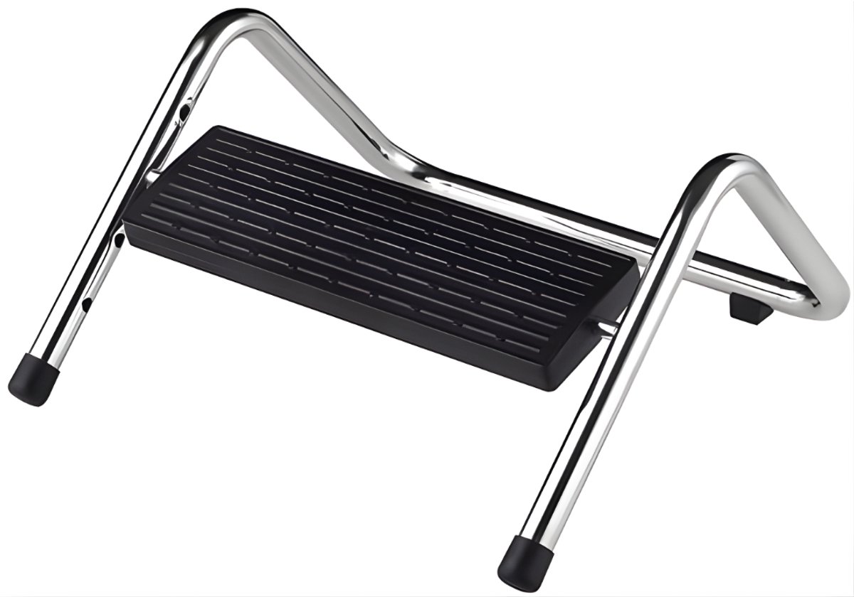 DnA® Voetensteun - Voetensteun Bureau - Voetensteun Vliegtuig - Zwart - 34cm x 17cm x 36cm
