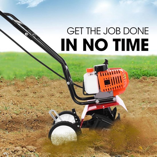 Tuinfrees Motor - Bodemwoeler Grondwoeler - Bodem Bewerken - Krachtige 52cc Motor - 94x82x30 cm - Oranje — afbeelding 3