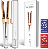 Lisseur à cheveux Sansbeauté® Sanstraight avec sèche-cheveux - 2 en 1 - Airstraight - Dupe - Sèche-cheveux et Fers à lisser - Coldshot - 80℃ à 140℃ - Lisseur à vapeur Alternatief