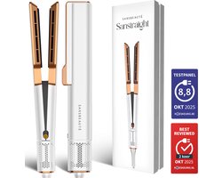 Sansbeauté® Sanstraight Stijltang Wet-to-Dry - 2 in 1 - Haardroger & Stijltangen - Coldshot - 80℃ t/m 140℃ - Hair Straigthener - Haartang - Haar stijltang - Lisseur Cheveux - Alternatief Stoomstijltang