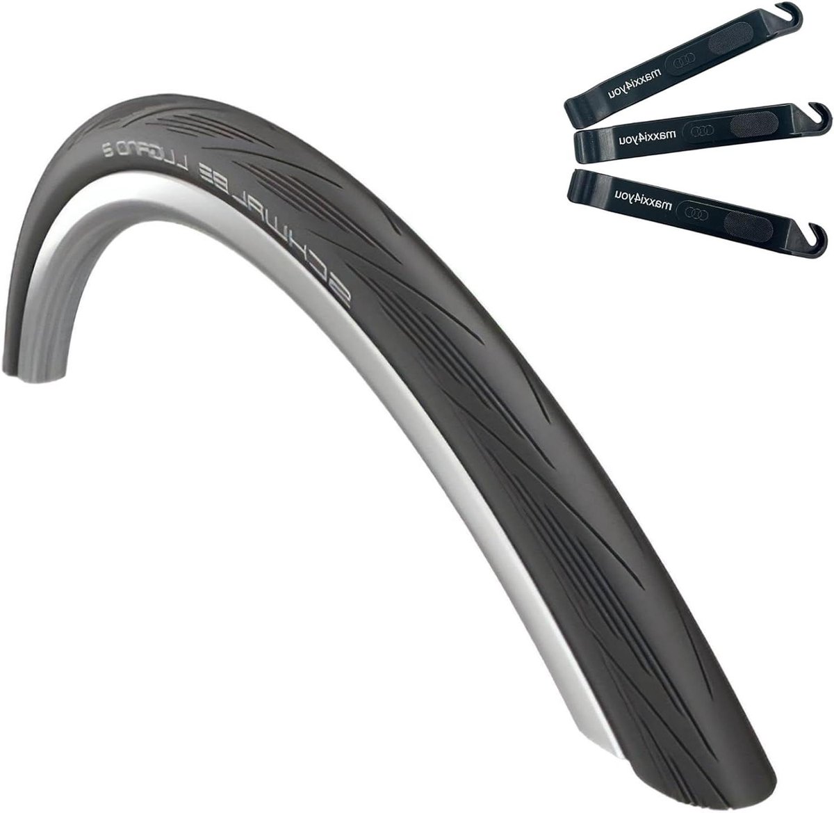 Racefietsband Zwart - Raceband Clincher - Weggebruik - 25mm Breedte - 28 inch 700x25C - Zwart
