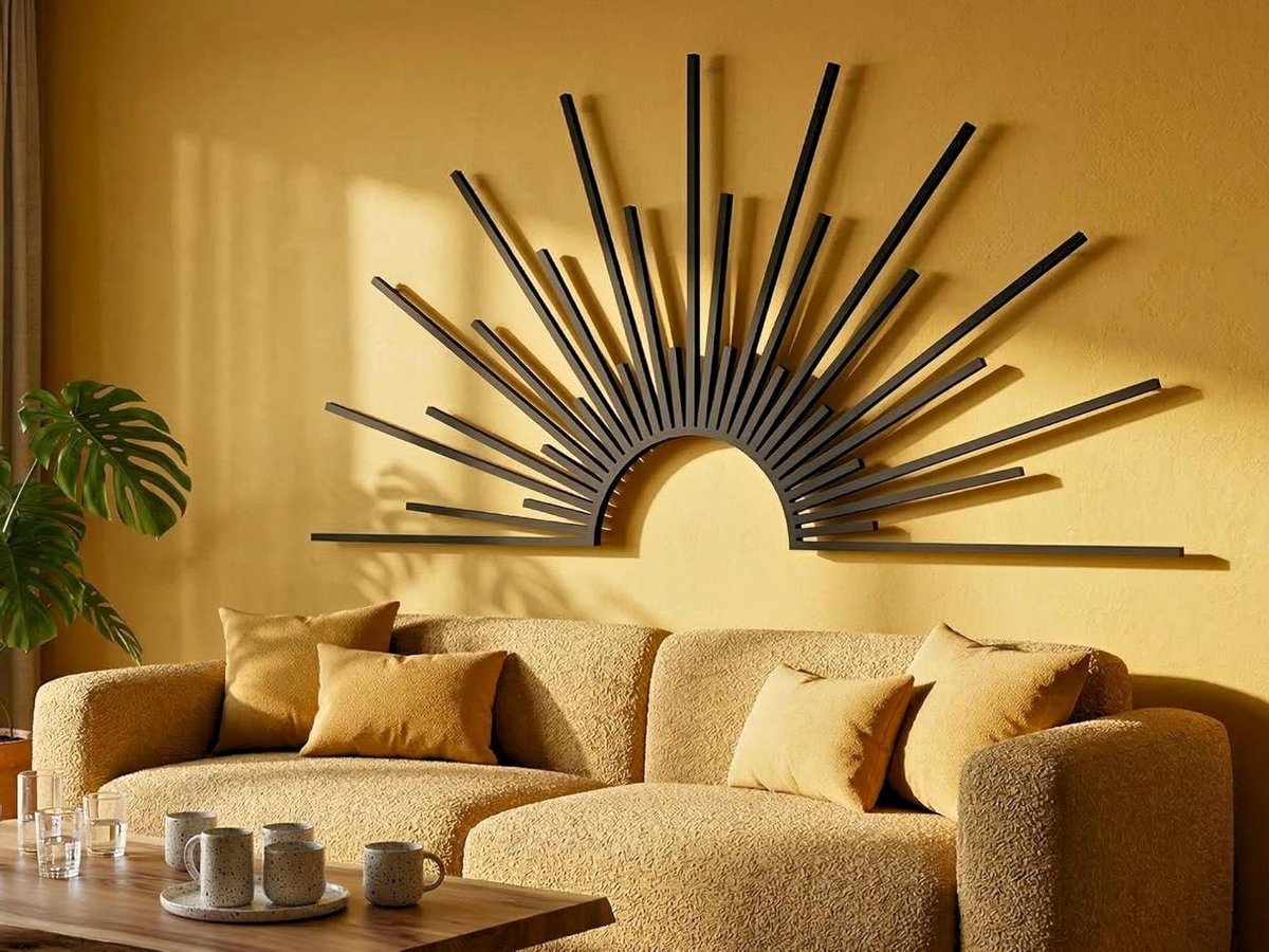 Set Wanddecoratie - Geometrische Muurkunst - Woonkamer Aankleden - Indrukwekkend 3D Effect - 140x70cm - Boheems Stijl