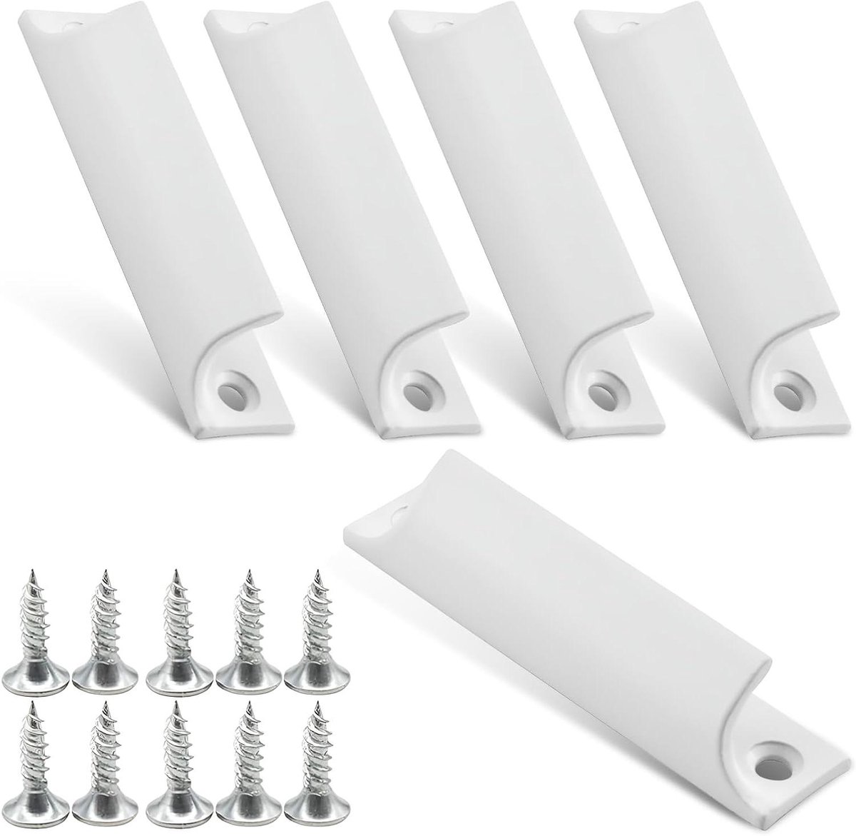 Buitendeurgrepen - Terrasgrepen Balkon - Meubels Monteren - Aluminiumlegering - 9 cm - Wit