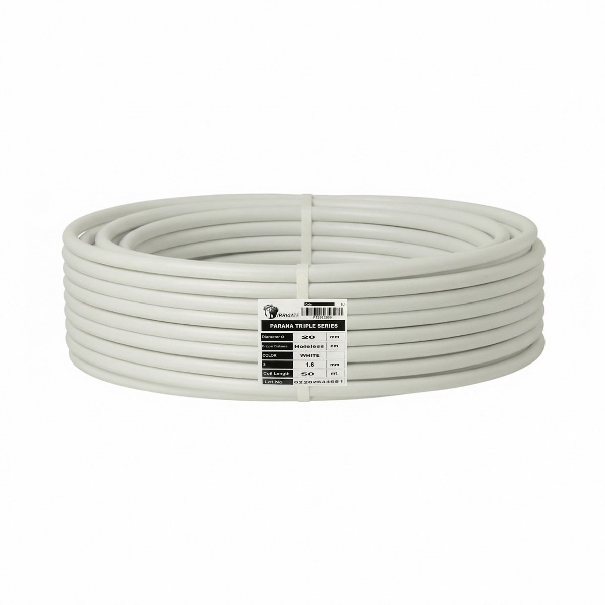 Parana Triple PE-slang - Ø 20 mm - 3 laags wit/zwart/wit - 50 m