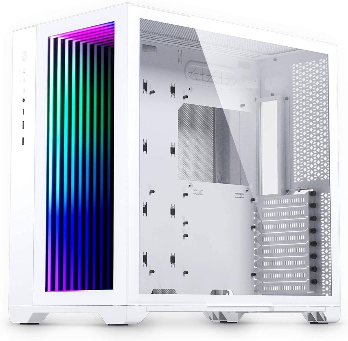 Computer Behuizing - Mid Tower Kast - Gaming PC Bouwen - Dubbele Kamer Ontwerp - ATX Formaat - Wit