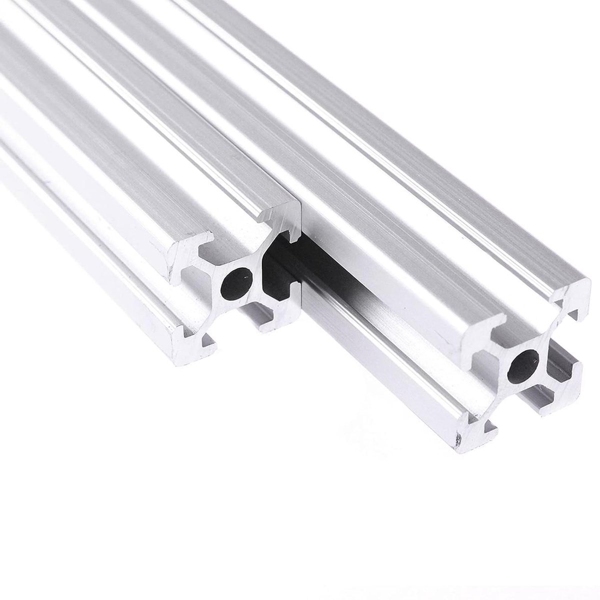 Aluminium Profielen - Constructieprofielen - 3D Printer Bouw - Geanodiseerd Krasbestendig - 20x20mm 1000mm - Zilver