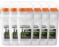 L'Oréal Men Expert Shirt Protect Deo Roller - 6 x 50 ml