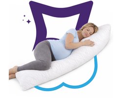Slaapspeciaal Ergonomische Body Pillow – Zwangerschapskussen, Zijslaperkussen & Voedingskussen met wasbare hoes – 40x140 cm – UltraFoam Traagschuim