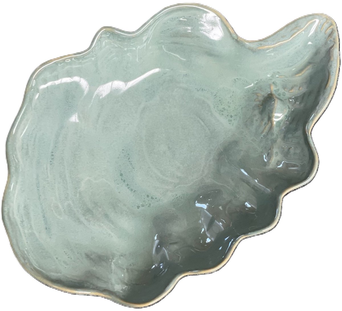Puro Portugues - serveerschaal - tapas schaaltjes - oester - 22x14x4,5cm - groen - Portugal - keramiek - aardewerk