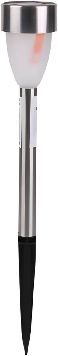 Sunnydays Tuinlampen / prikspot Solar Lumora - zilver - RVS - waterbestendig - 36 cm