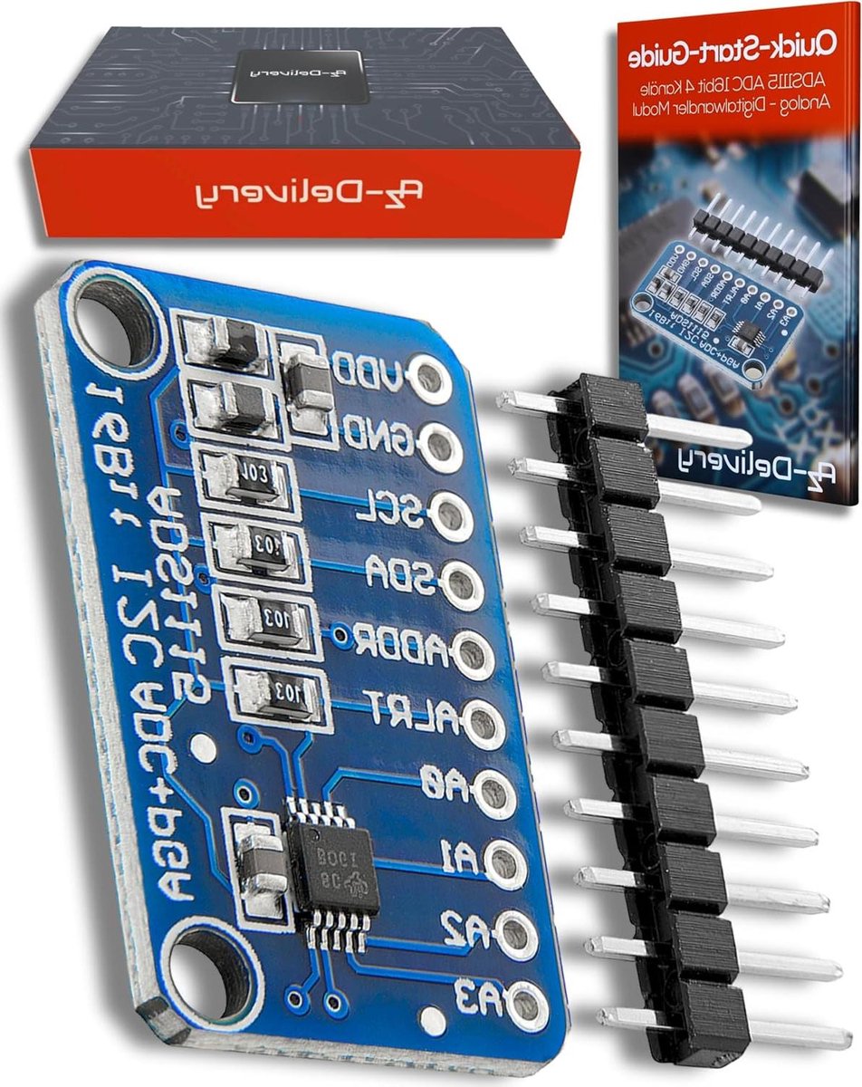 ADC Module - Analog Converter - Microcontroller Projects - 16-bit Resolution - 27x16mm