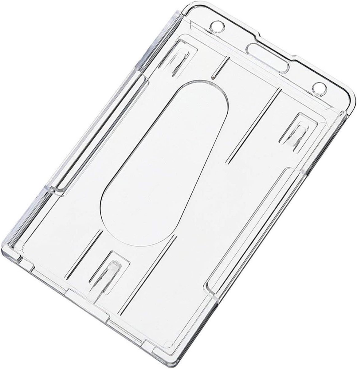 Badge Houders - Kaarthouders ID - Organiseren Documenten - Waterdicht Hard Plastic - 92x69mm Vert 60x101mm - Transparant
