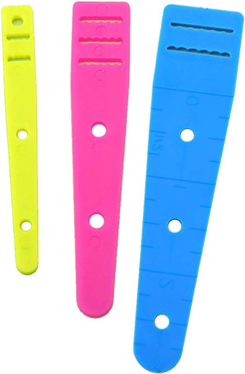 Naaien Threaders Set - Elastiek Inrijgers - DIY Knutselen - 3 Maten Set - 11 x 5 x 1 cm