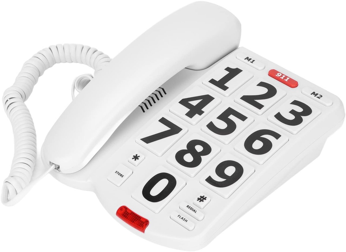 Allecto - Vaste Telefoon voor Ouderen met Grote Knoppen en Hard Geluid