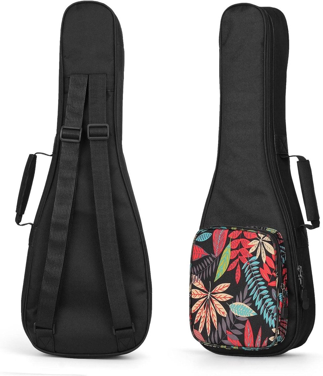 Bariton Gig Bag - Ukulele Tas - Instrument Bescherming - Dubbele Riem - 23/24 inch - Bloemen