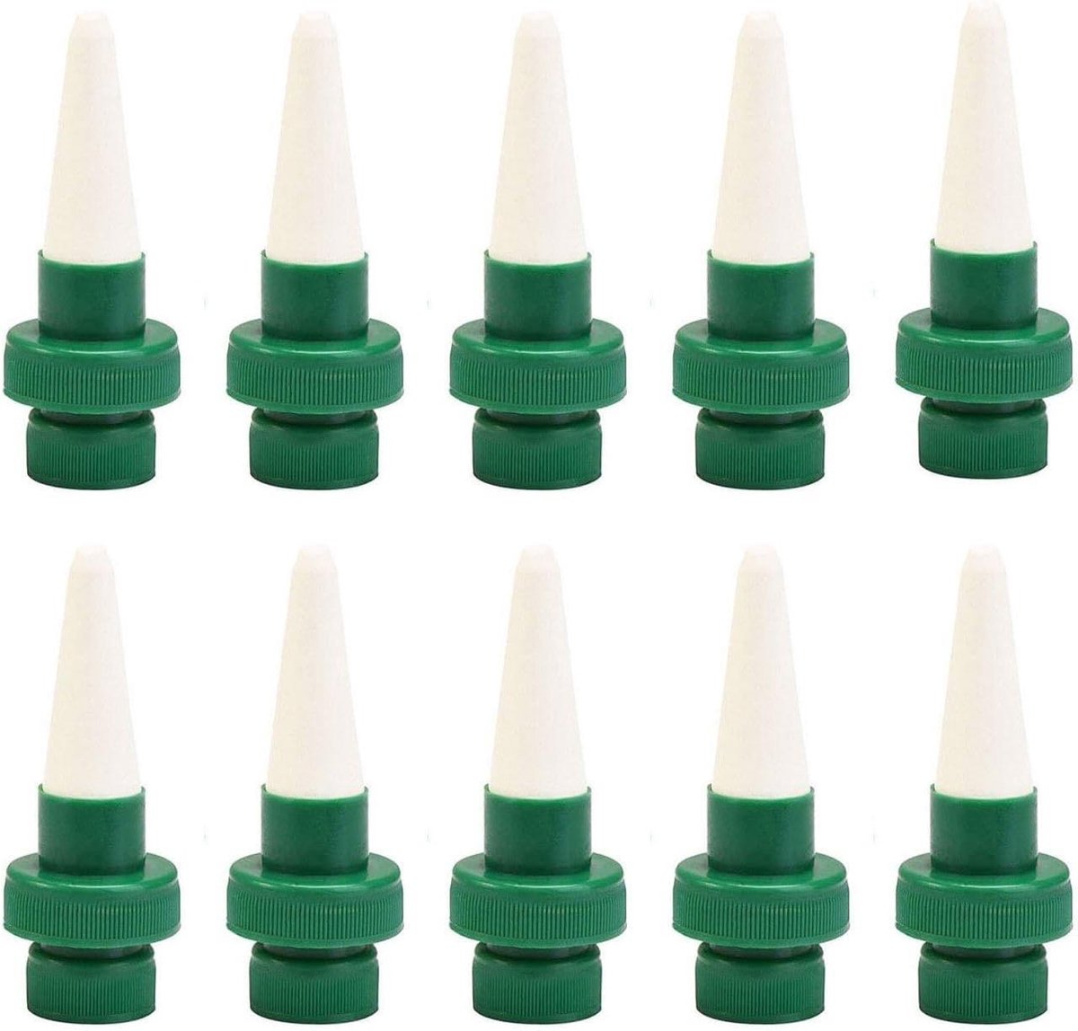 Plantenbewatering Spikes - Zelfbewaterende Potten - Vakantie Plantenverzorging - Irrigatie Langzame Afgifte - Pak van 10 - Groen