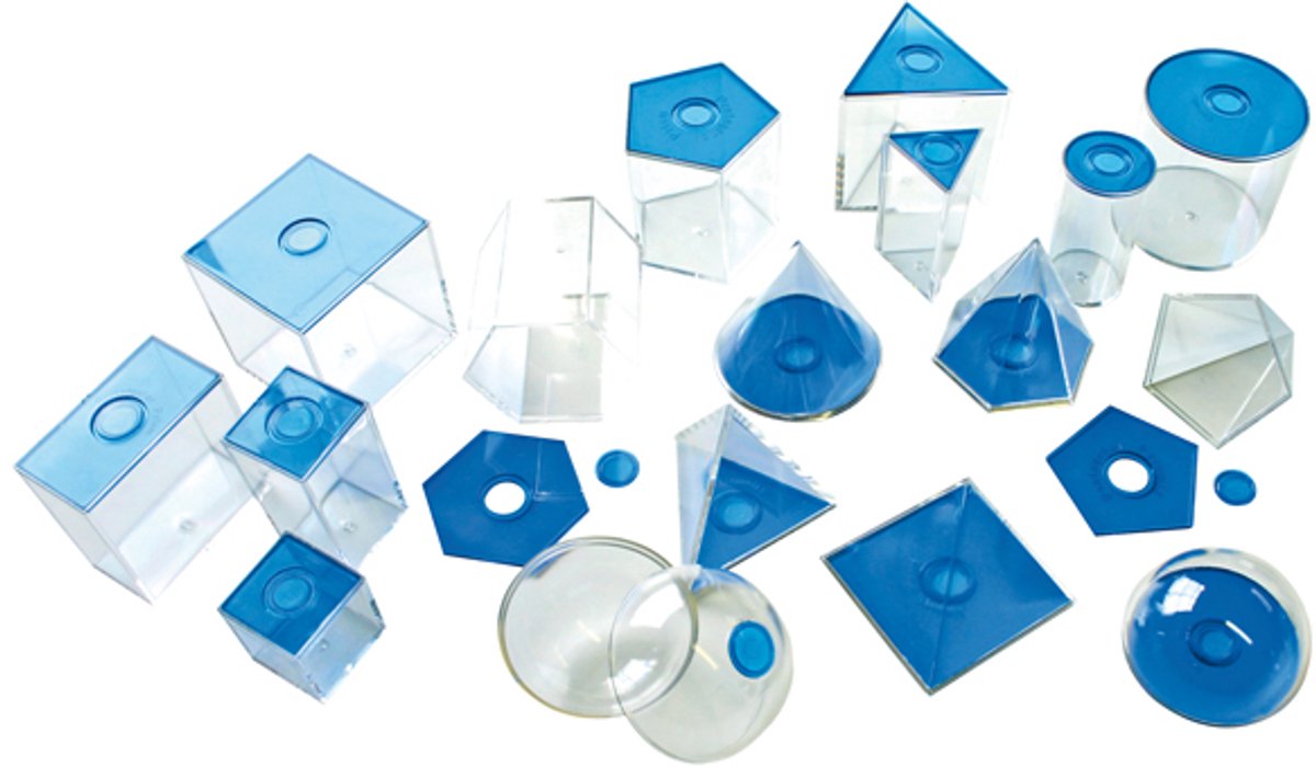 Eduplay geometrische figuren blauw klein - transparant speelgoed.