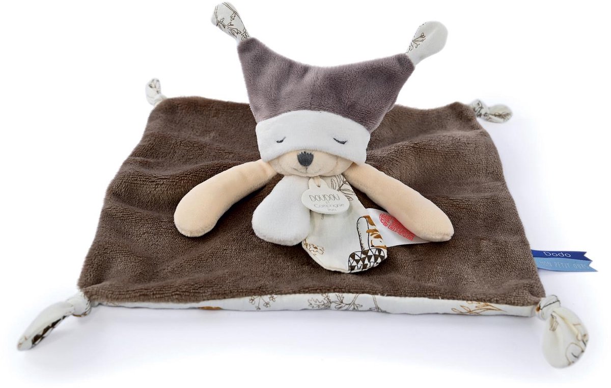 Doudou et Compagnie - Knuffeldoekje - Teddybeer - Bruin - 25 cm - 0m+