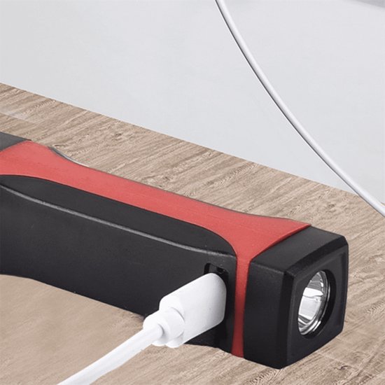 Afneembare, oplaadbare LED-werklamp met magnetische voet, handsfree te gebruiken en om de nek te bevestigen. van Merkloos — afbeelding 3