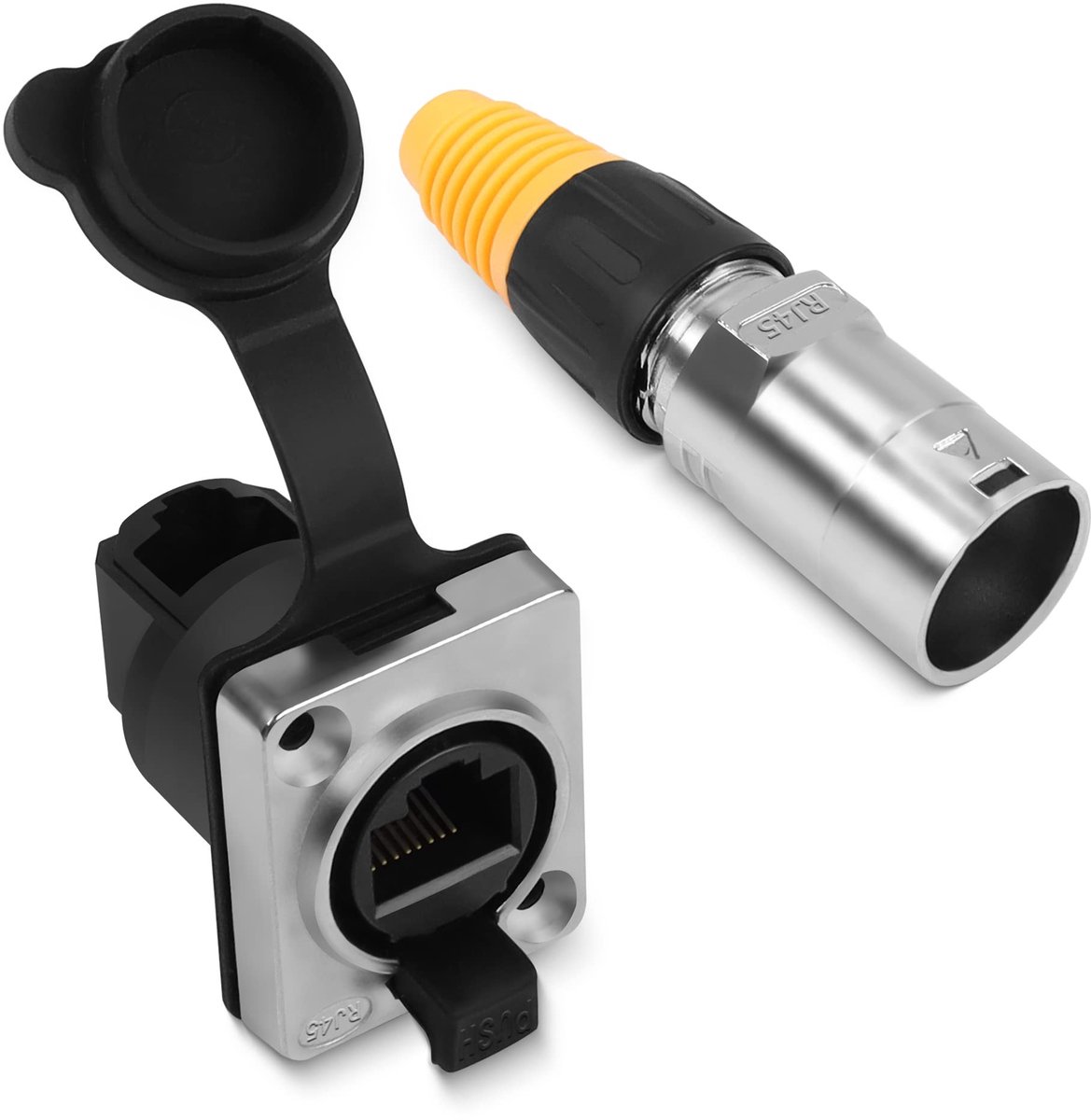 QIANRENON RJ45 Waterproof 90° Hoek Connector CAT6 - IP65 Buitenadapter