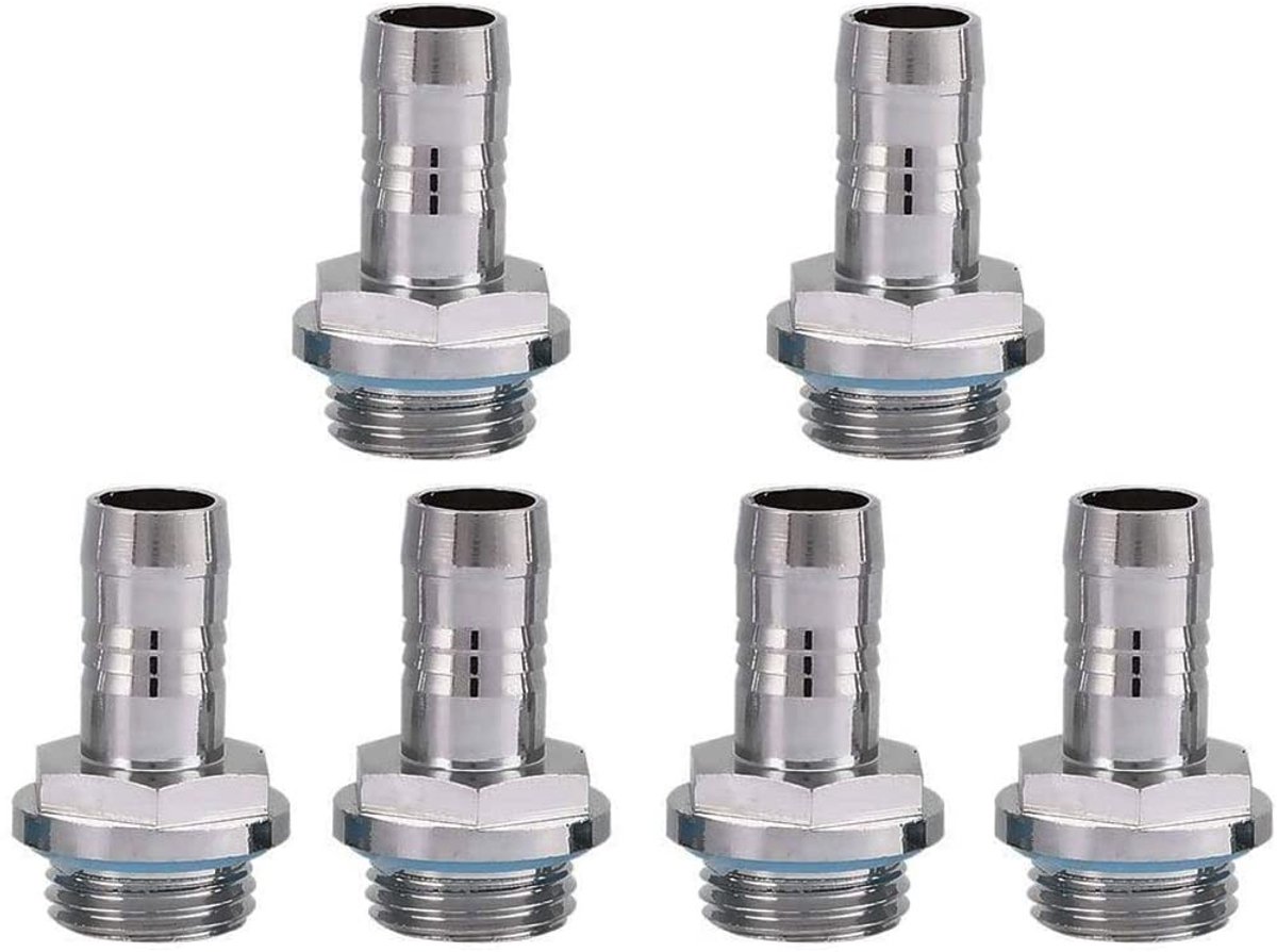 Allecto - 6pcs Barb Fitting Adapter voor Computer Water Cooling System - 11mm