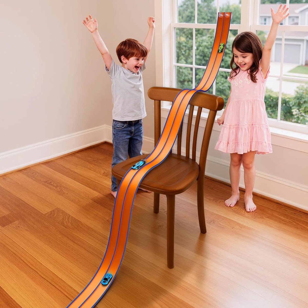 Flexibele Racebaan - Autobaan Speelgoed - Uren Speelplezier - 45 Meter Lang - 450 x 10 x 1 cm