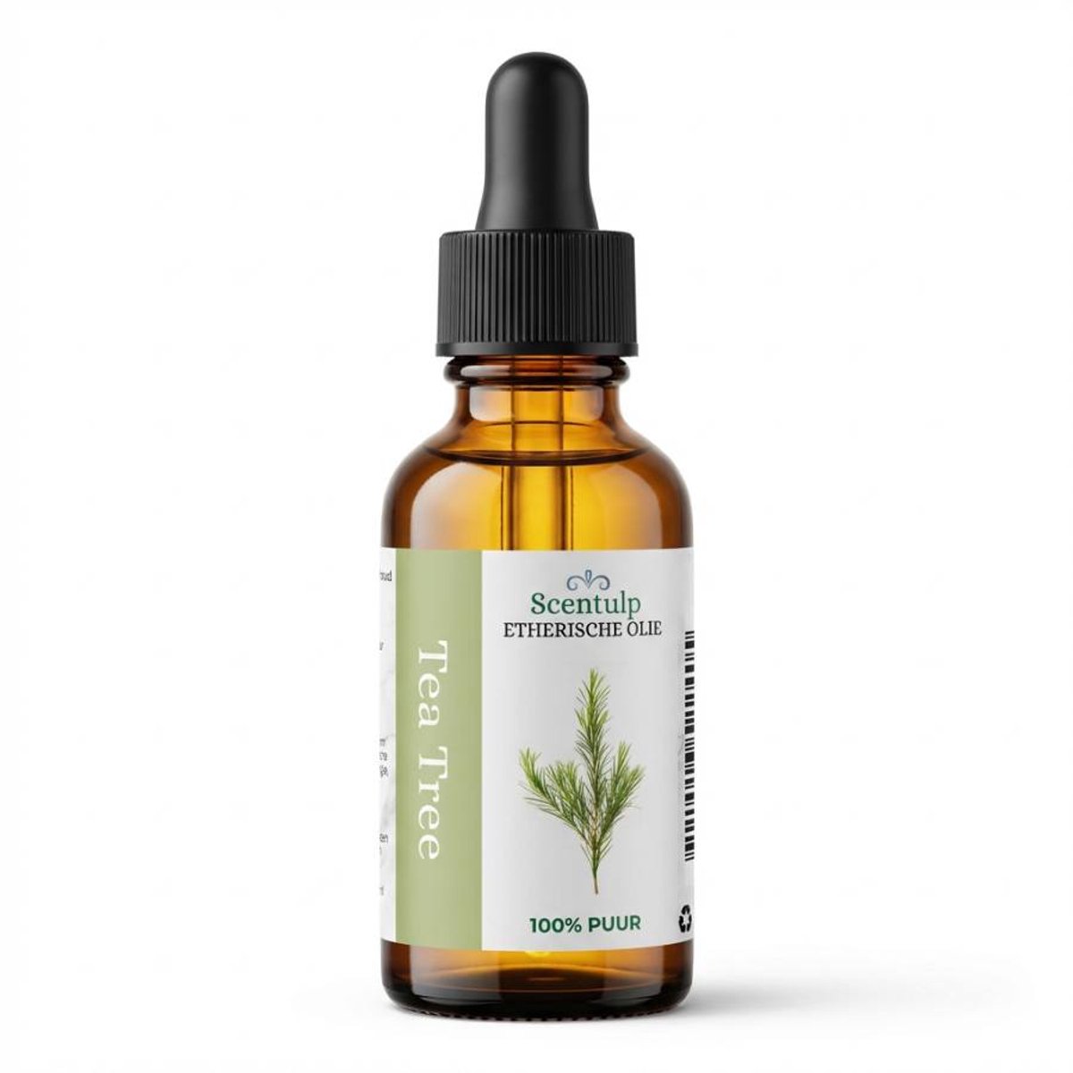 Scentulp – Tea Tree Olie Etherische Olie 30 ml – Natuurzuiver & Biologisch – Melaleuca Alternifolia – Aromatherapie & Verzorging – Met Pipet