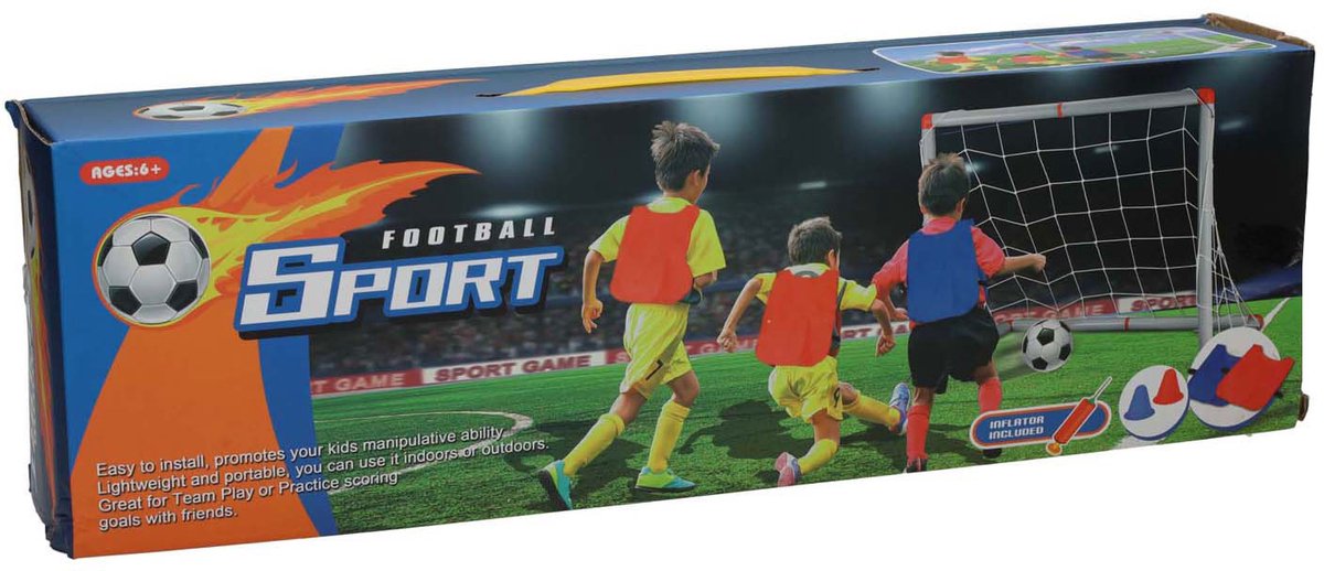 1200x518.jpg Voetbaldoeltje met Balletje en Pomp - Afbeelding 1