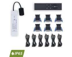 OutledTL | LED Veranda inbouwspot | Ø28mm | 3 W | Dimbaar - Zwart | Bundel 6 Stuks | 2700K - Warm wit (827)