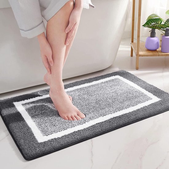 S&S-Shop Badmat set | blauw | Milaan | 2-delig | antislip | WC-mat 50 x 45 cm | badmat 50 x 90 cm | badmat | tapijt | badkamer | badkamer