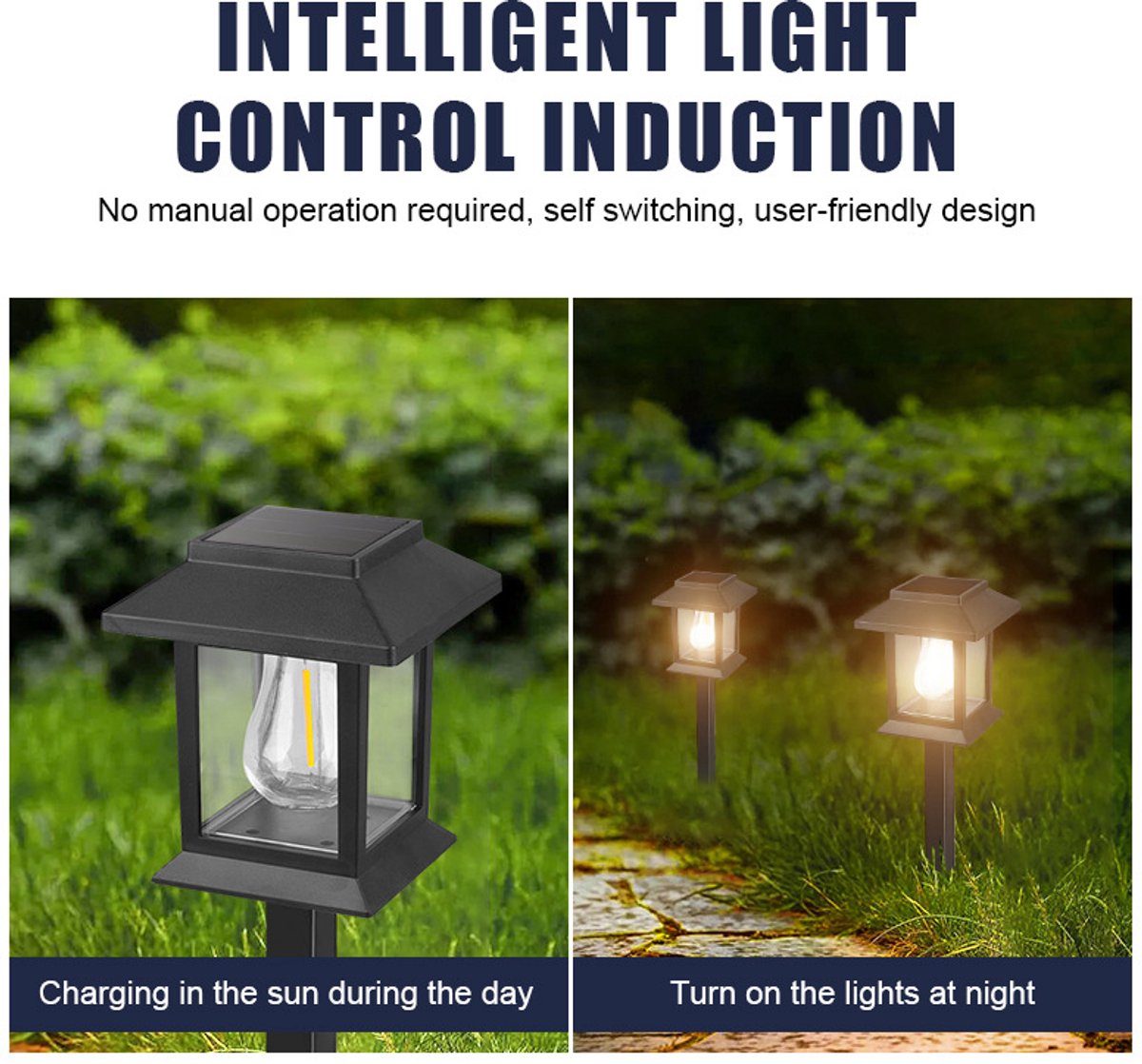 Zonne-energie buitenlamp, set van 2, waterdichte solar padlamp voor buiten, geschikt voor uw tuin, landschap, pad, binnenplaats, patio, oprit, grassprietlamp, buiten sfeervolle padlamp, stijl 3 — cadeau in Wonen & Interieur - foto 5