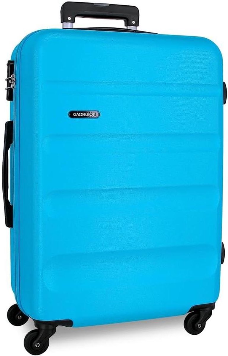 Grote Koffer - Reiskoffer Handbagage - Reizen Bagage - Combinatieslot Vier Wielen - 51x74x28 cm - Lichtblauw