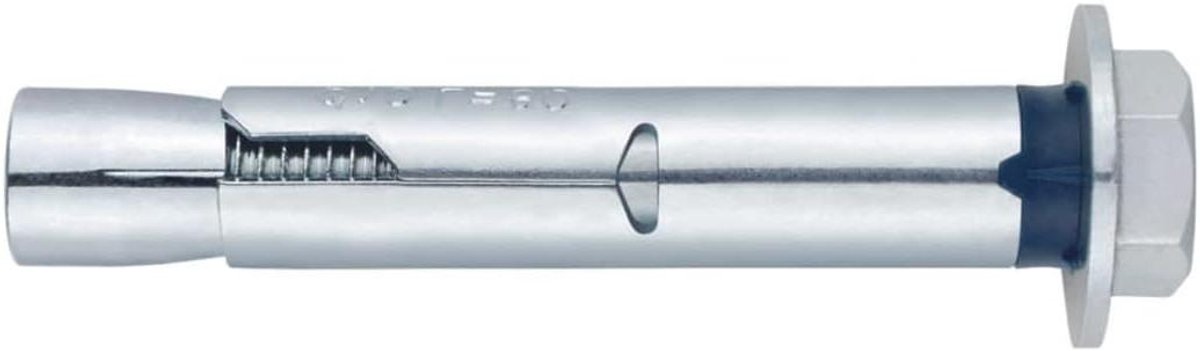 Index Fixing Systems ch-to – Pack van 100 Ankers antigiro voor High Loads Plated Coating (6,8 mm zeskantbout M8 x 80 mm, diámetro de 10 mm