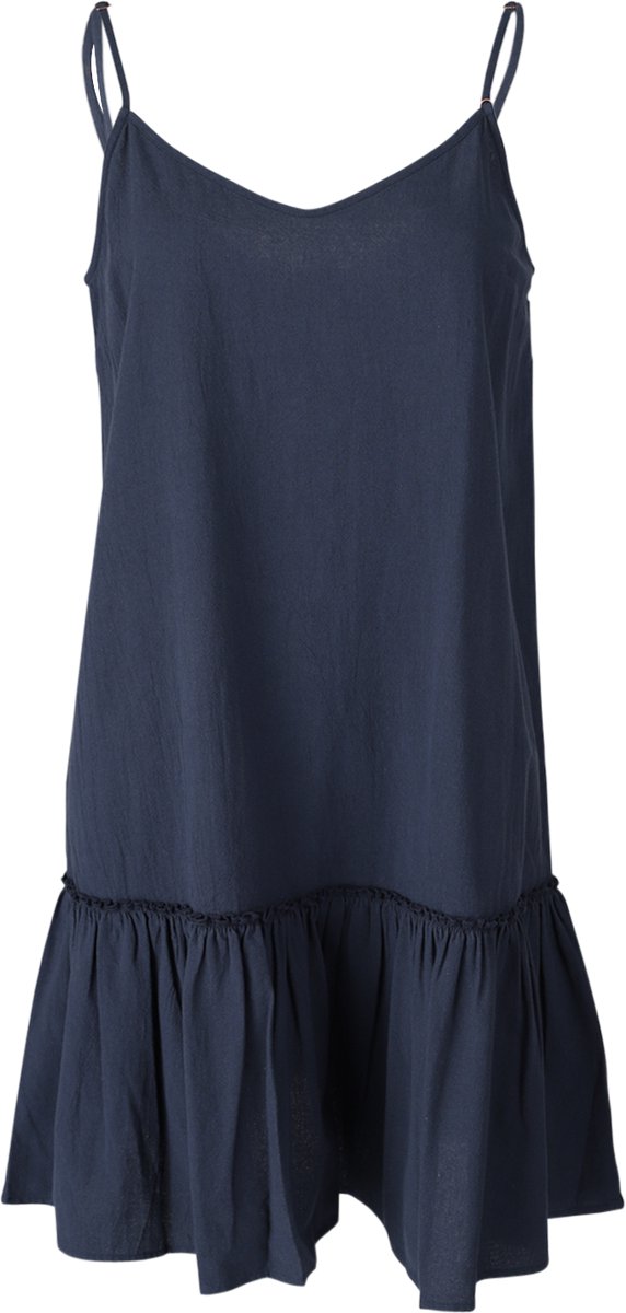 Brunotti Nami Jurkje Indigo Dames 100% Katoen Zomerjurk Loose Fit L Blauw