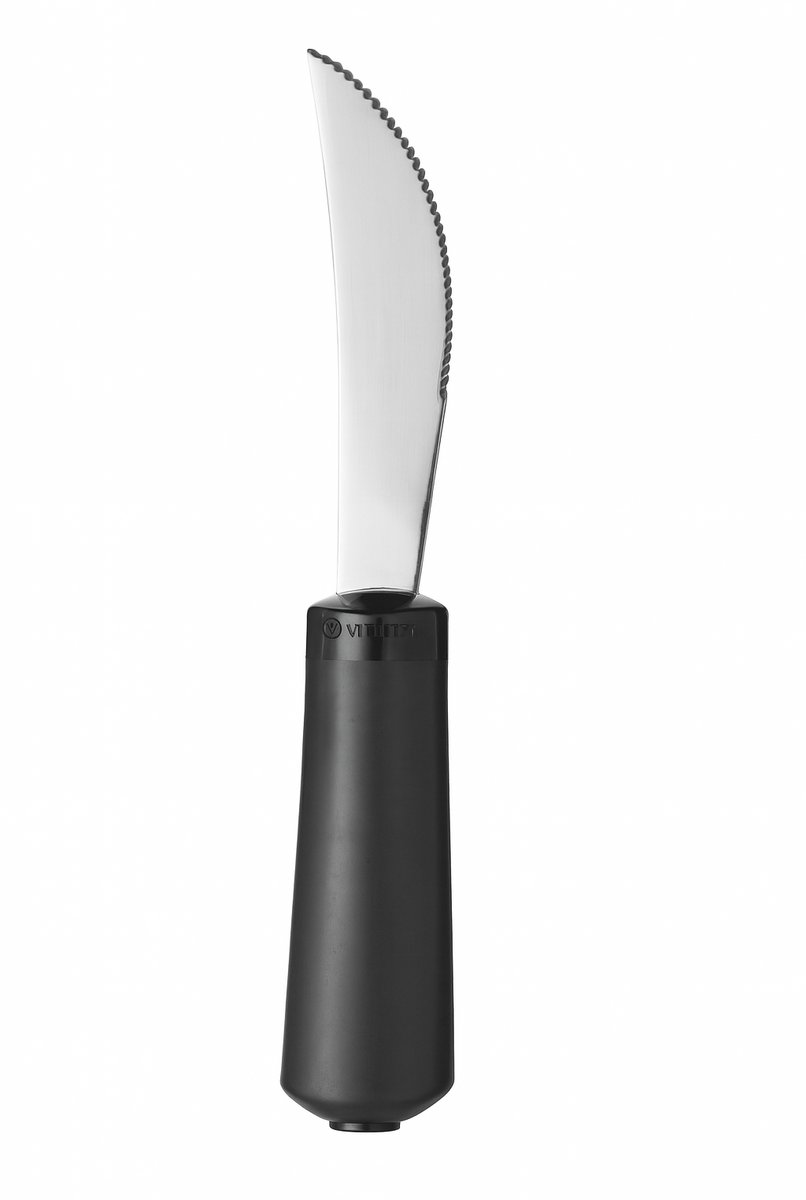 Vitility - Mes - Ergonomisch Handvat - Grip - Dinermes - Antislip - RVS
