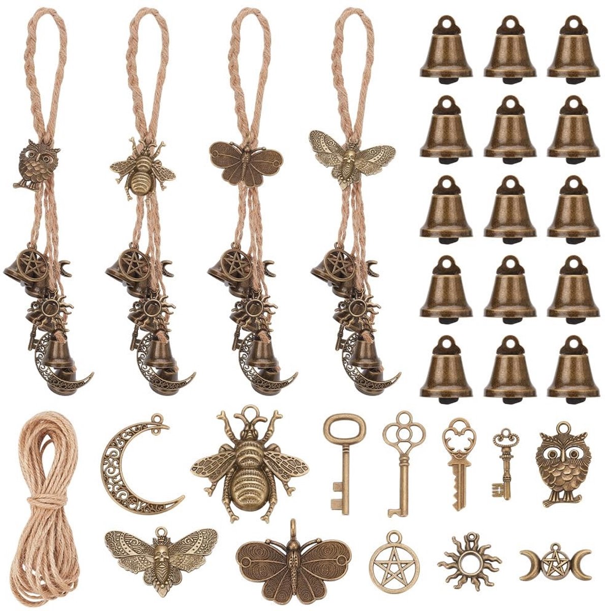 FREEBLOSS DIY Heksen Windgong Set - Dieren Thema, Creatieve Tuin Decoratie