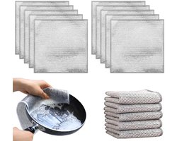 FIBOUND Microvezel Schoonmaakdoeken - Set van 10, Efficiënt voor Keuken en Huishoudelijk Gebruik