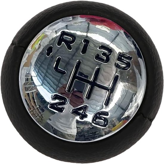 Versnellingspookknop - Schakelknop Pook - Handgeschakelde Auto - 6 Versnellingen Tekens - 50 Gram - Zwart Zilver — afbeelding 5