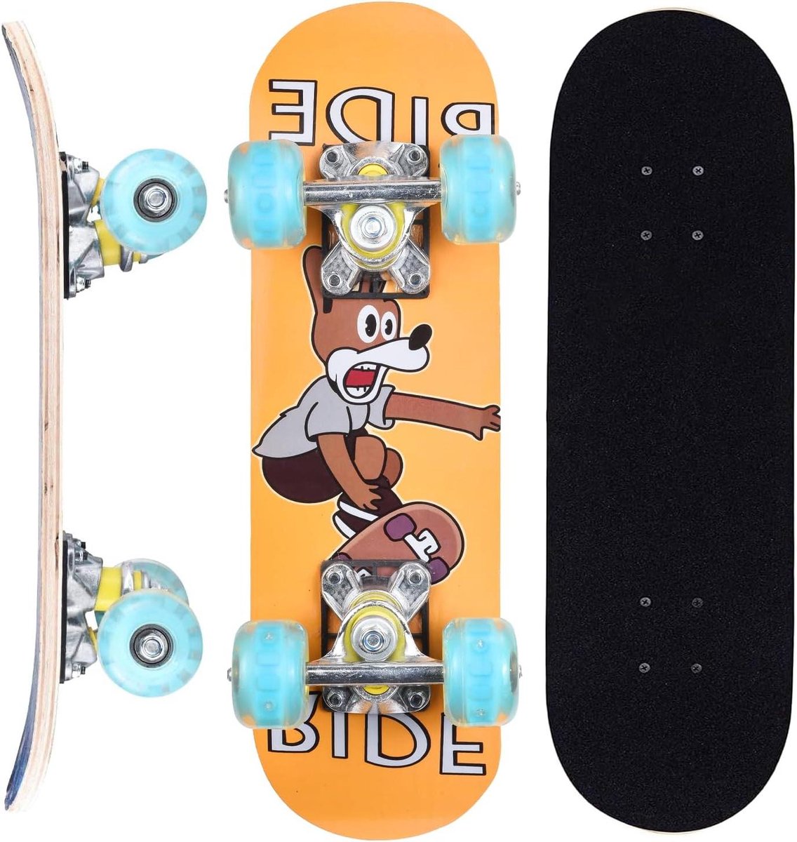 Compleet Skateboard Beginnersboard Kinderen Leren Wielen Lichten Op 17 Inch Verschillende Ontwerpen