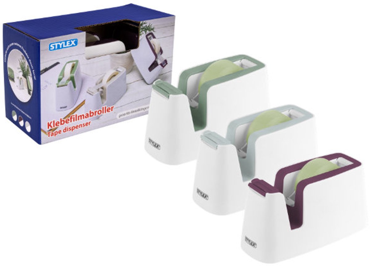 Stylex Plakbandafroller voor 33m rol 3 ass. 23289